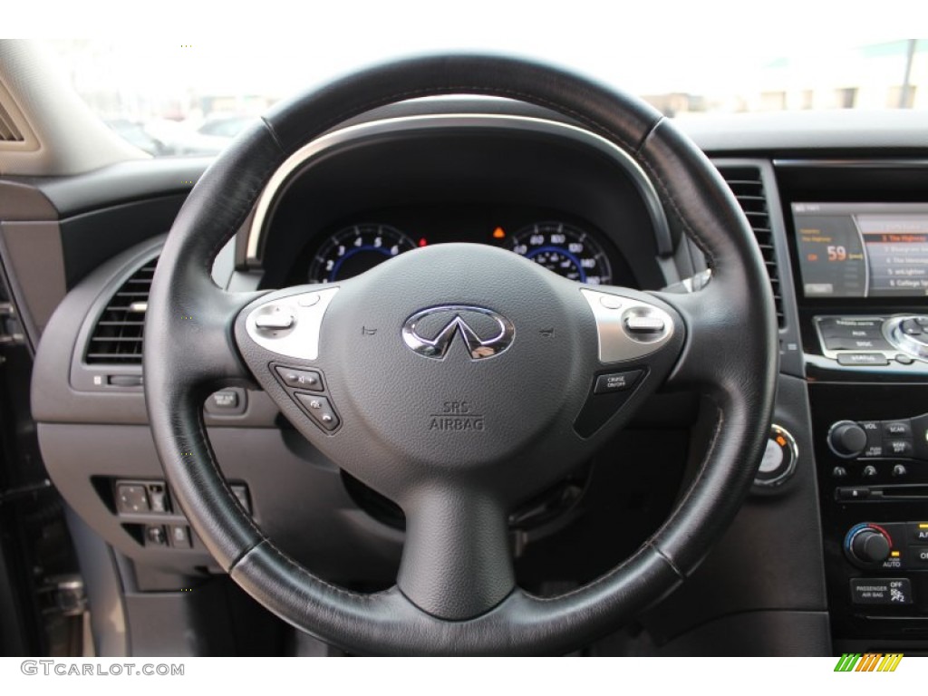 2012 Infiniti FX 35 Graphite Steering Wheel Photo #77600929