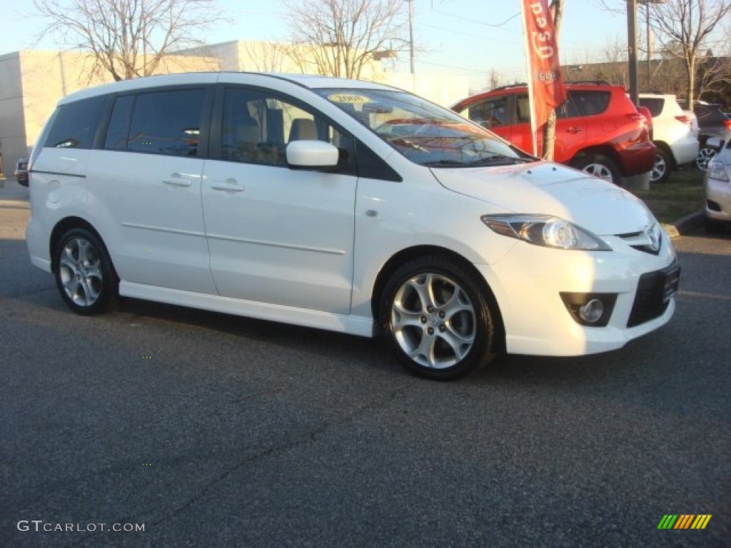 2008 MAZDA5 Sport - Crystal White / Sand photo #2