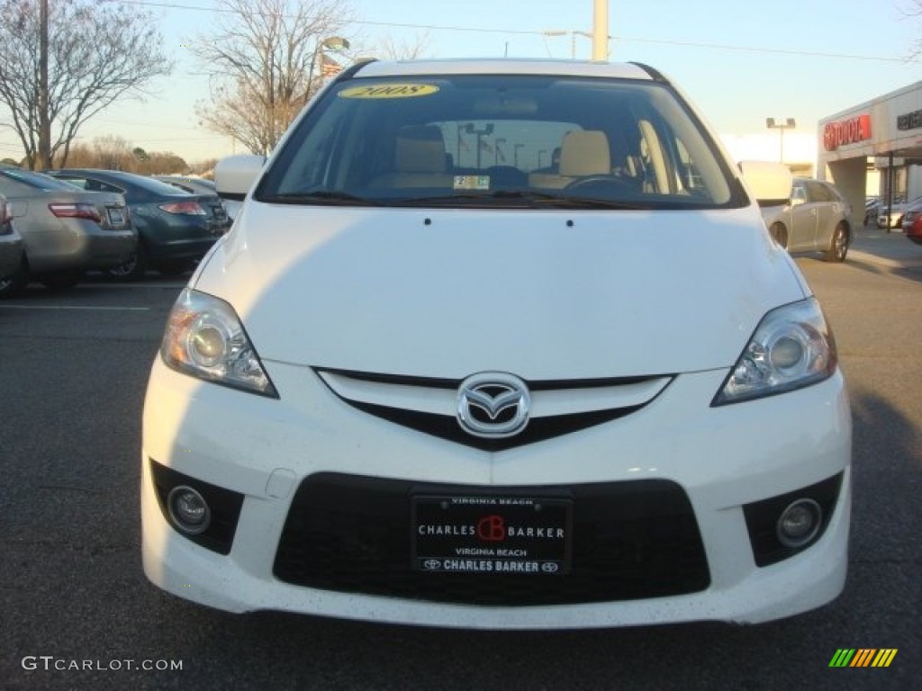2008 MAZDA5 Sport - Crystal White / Sand photo #9