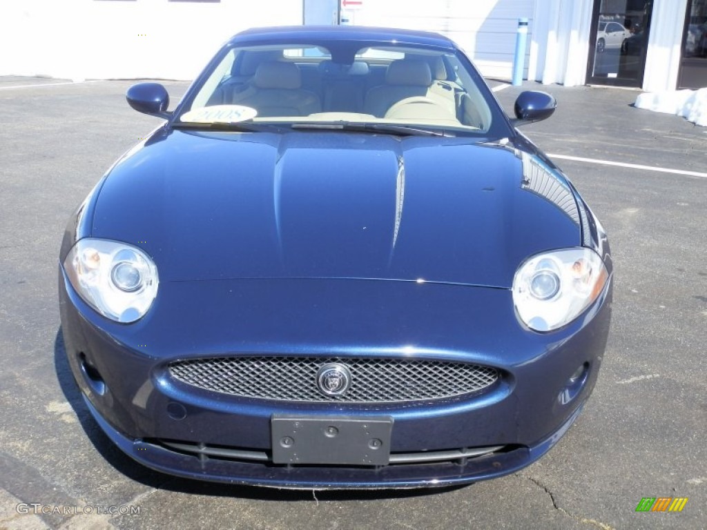 2008 XK XK8 Convertible - Indigo Metallic / Caramel photo #2