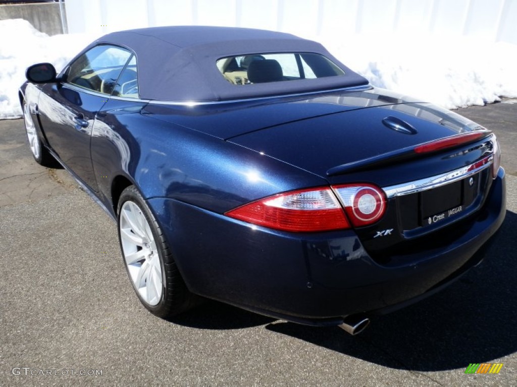 2008 XK XK8 Convertible - Indigo Metallic / Caramel photo #4
