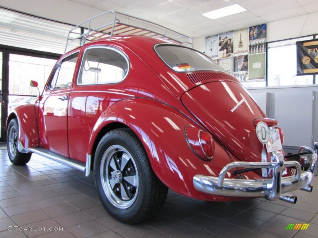 Poppy Red 1967 Volkswagen Beetle Coupe Exterior Photo #77604084
