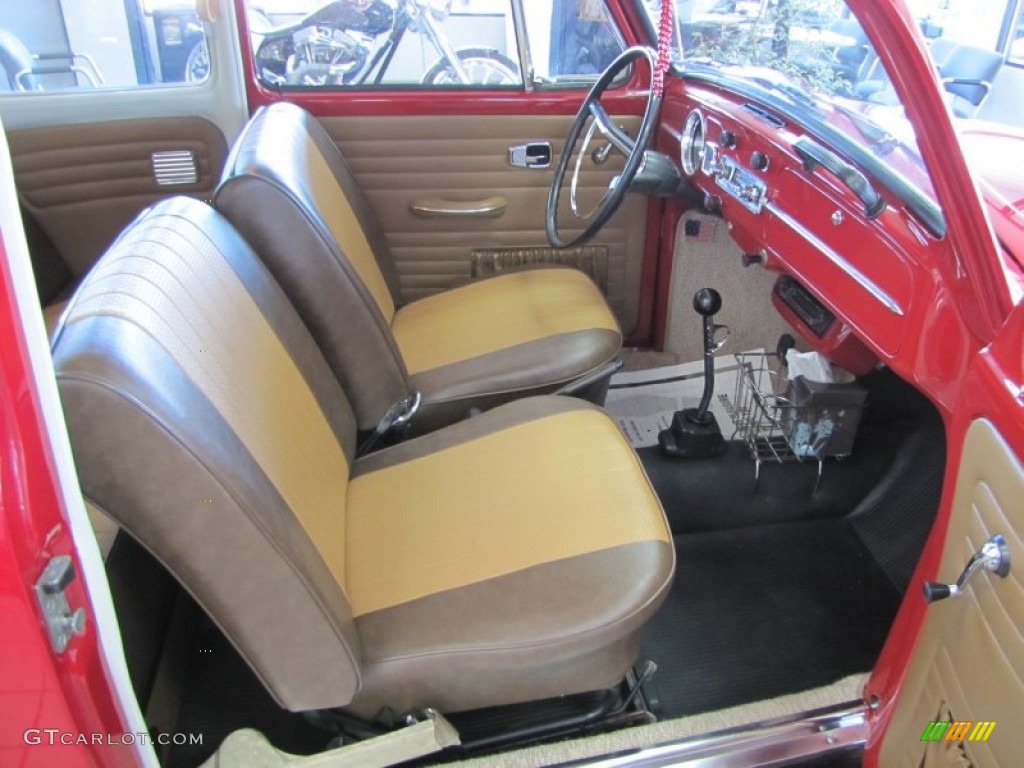 Tan Interior 1967 Volkswagen Beetle Coupe Photo #77604300