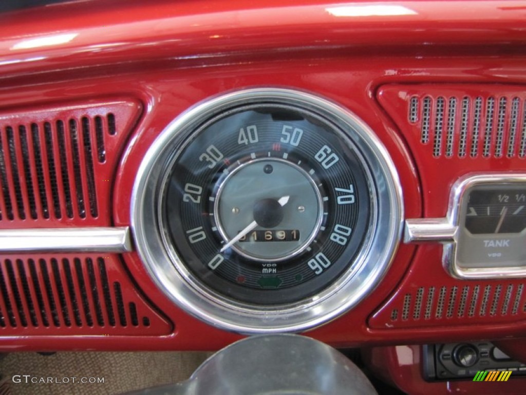 1967 Beetle Coupe - Poppy Red / Tan photo #19