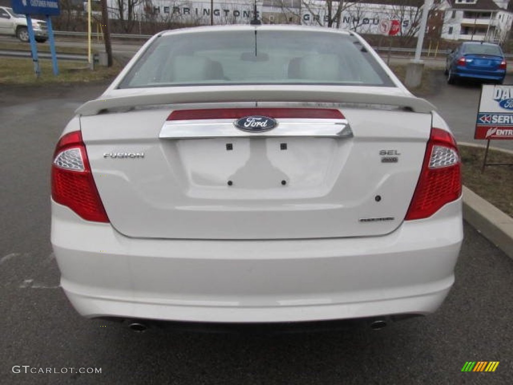 2011 Fusion SEL V6 AWD - White Suede / Medium Light Stone photo #4