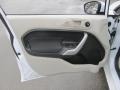 Light Stone/Charcoal Black Cloth 2011 Ford Fiesta SE Hatchback Door Panel