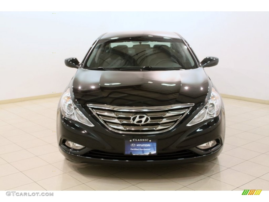 2011 Sonata SE - Midnight Black / Black photo #2