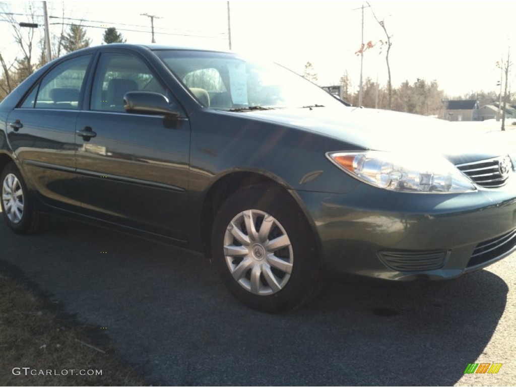 2005 Camry LE - Aspen Green Pearl / Gray photo #4