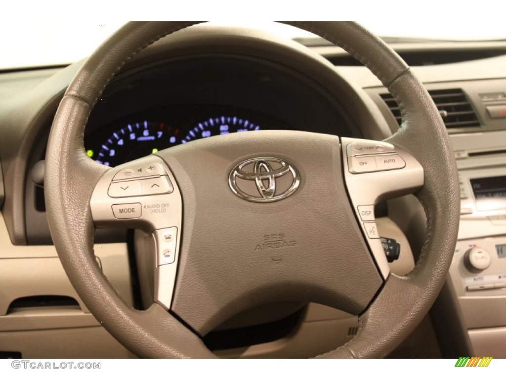 2010 Toyota Camry XLE V6 Bisque Steering Wheel Photo #77606475