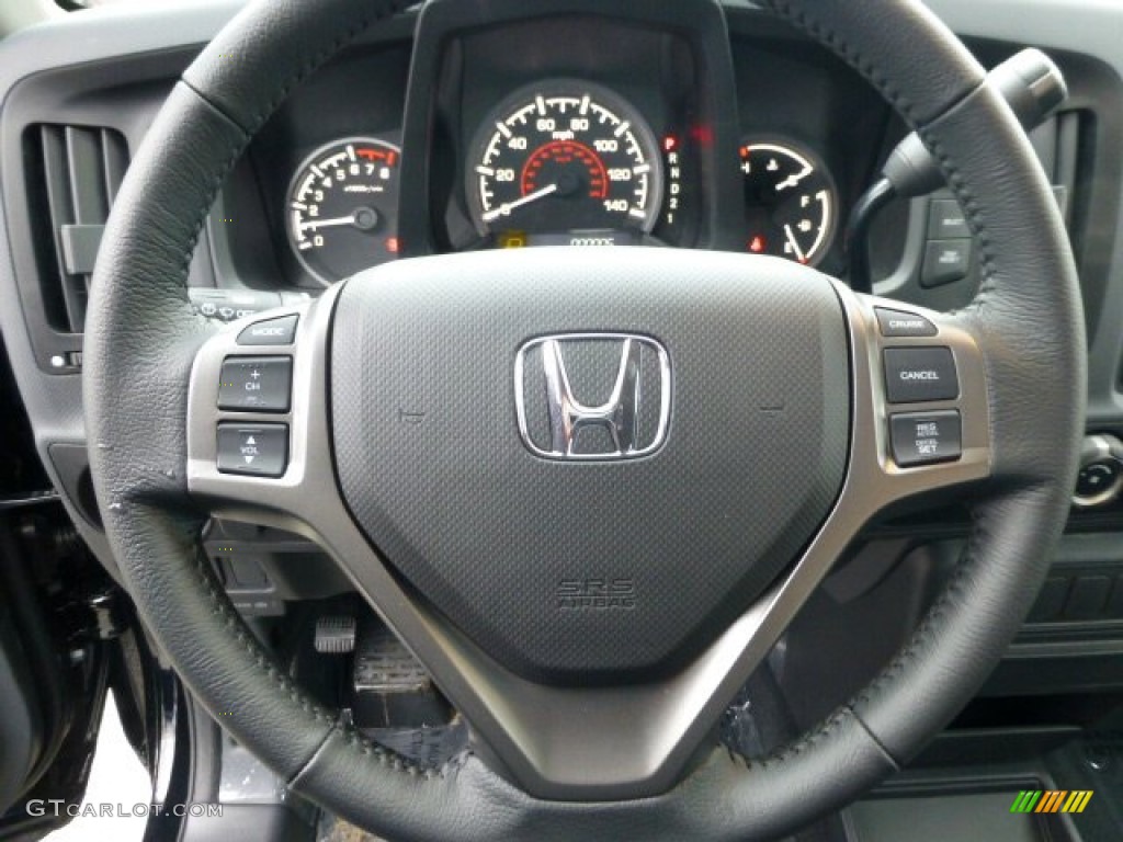 2013 Honda Ridgeline Sport Black Steering Wheel Photo #77606580