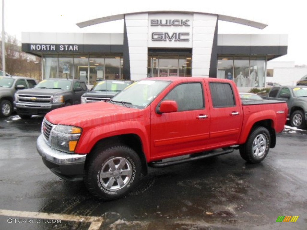 2010 Canyon SLT Crew Cab 4x4 - Fire Red / Ebony photo #1