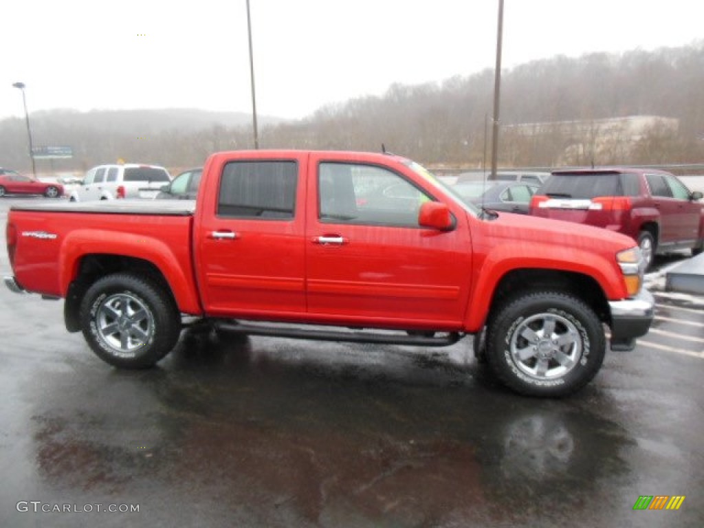 Fire Red 2010 GMC Canyon SLT Crew Cab 4x4 Exterior Photo #77606673