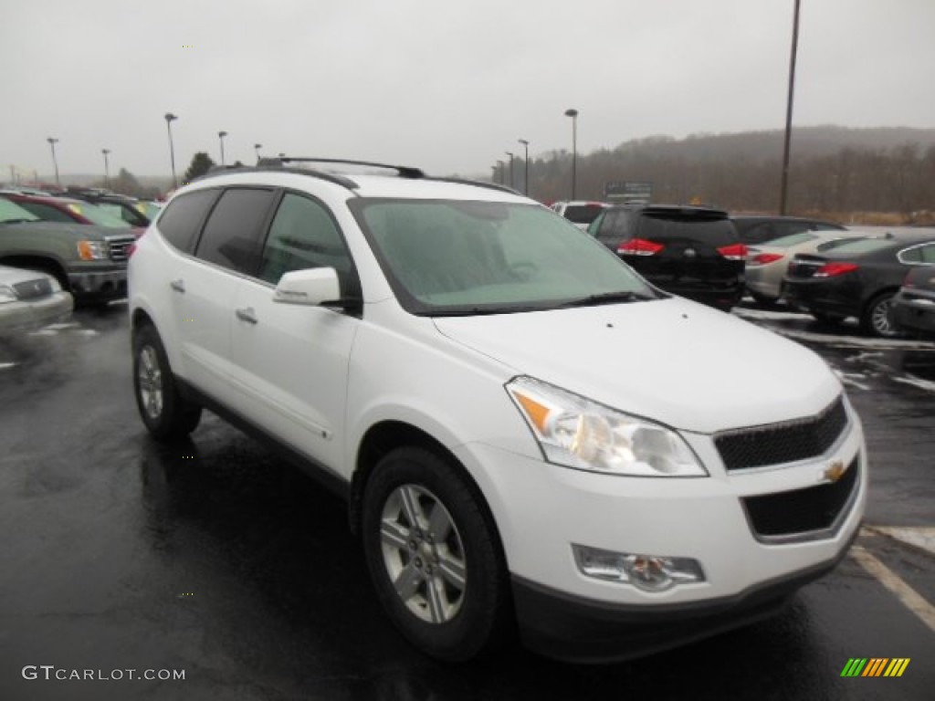 Summit White 2010 Chevrolet Traverse LT AWD Exterior Photo #77607399
