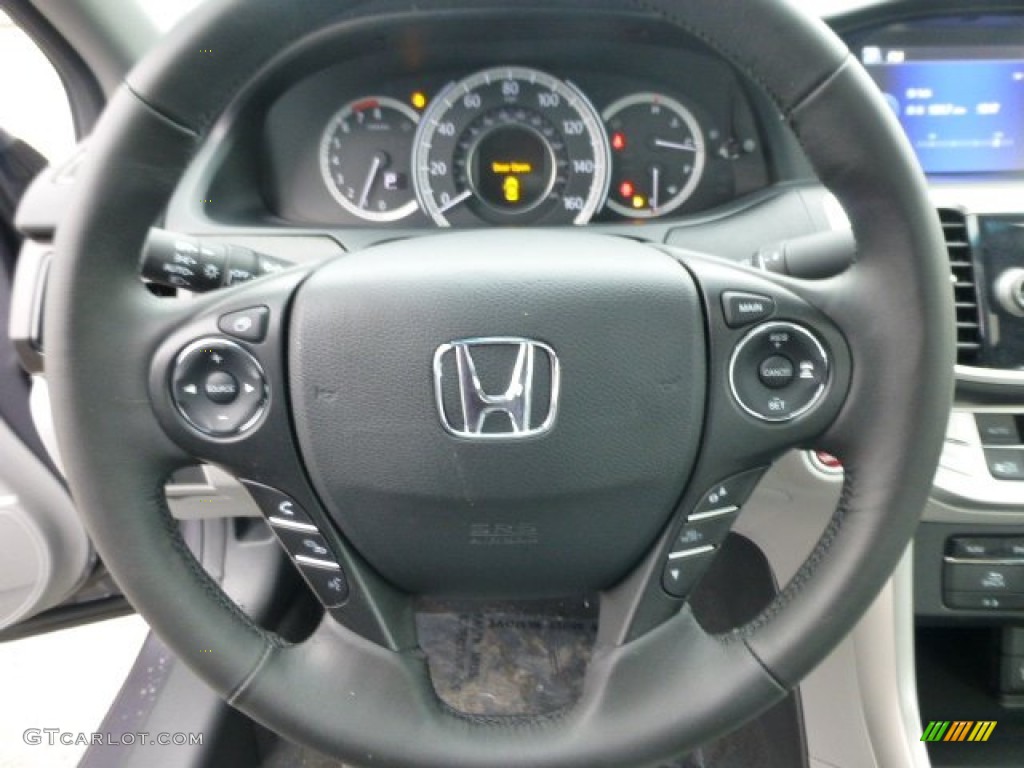 2013 Honda Accord Touring Sedan Gray Steering Wheel Photo #77607918