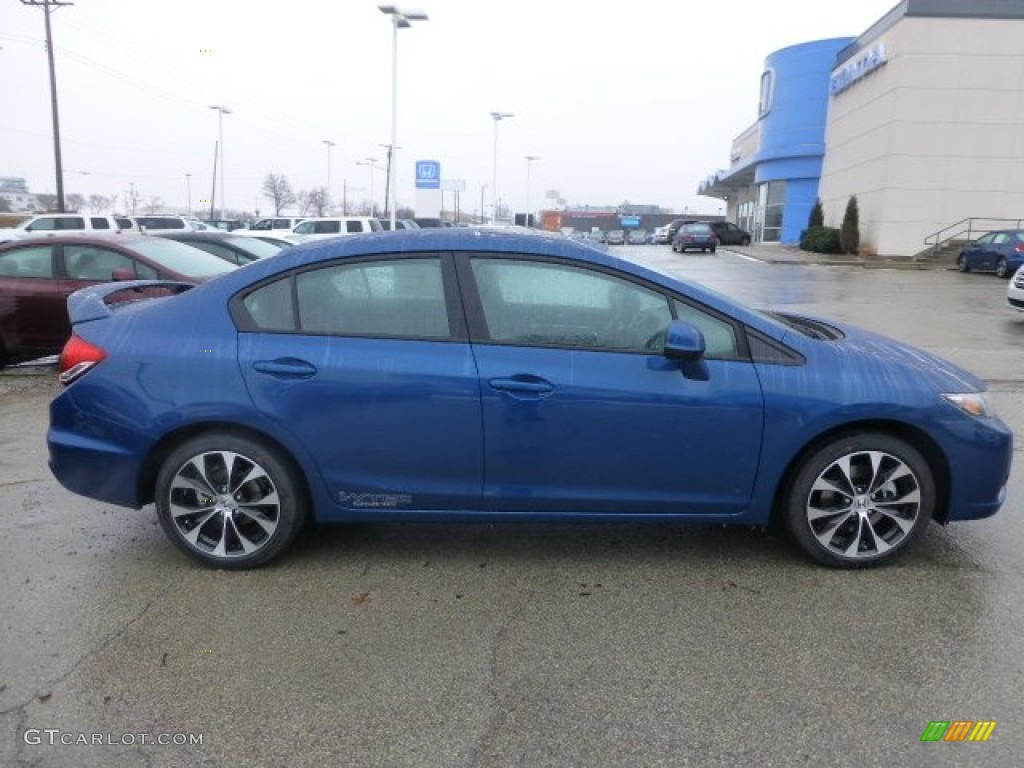 Dyno Blue Pearl 2013 Honda Civic Si Sedan Exterior Photo #77608002
