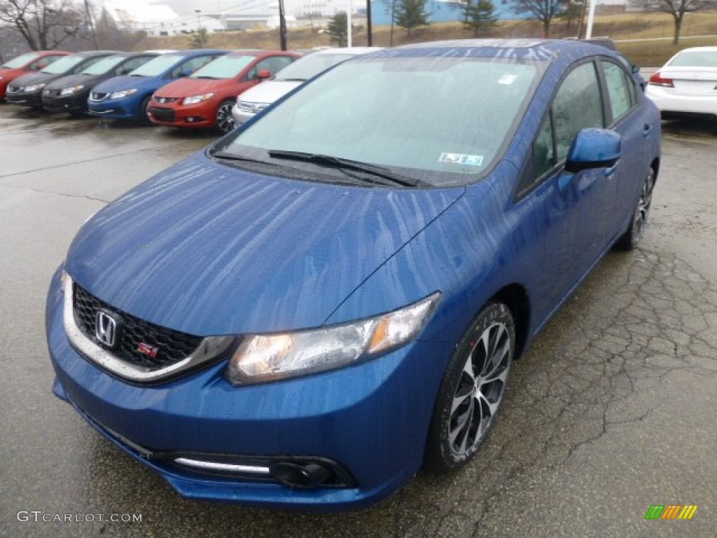Dyno Blue Pearl 2013 Honda Civic Si Sedan Exterior Photo #77608032