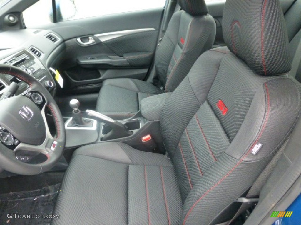 Black Interior 2013 Honda Civic Si Sedan Photo 77608047