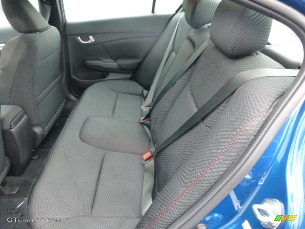 Black Interior 2013 Honda Civic Si Sedan Photo #77608059