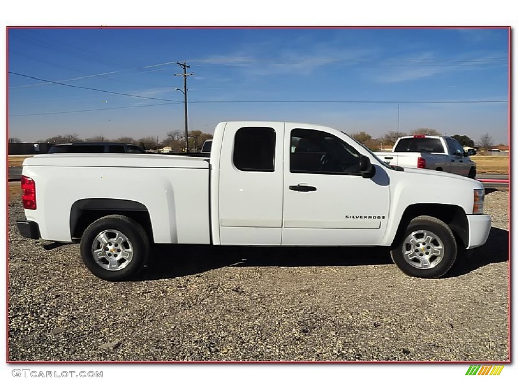 2008 Silverado 1500 LT Extended Cab - Summit White / Light Titanium/Ebony Accents photo #11