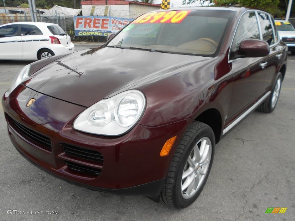 2004 Cayenne S - Carmona Red Metallic / Havanna/Sand Beige photo #3