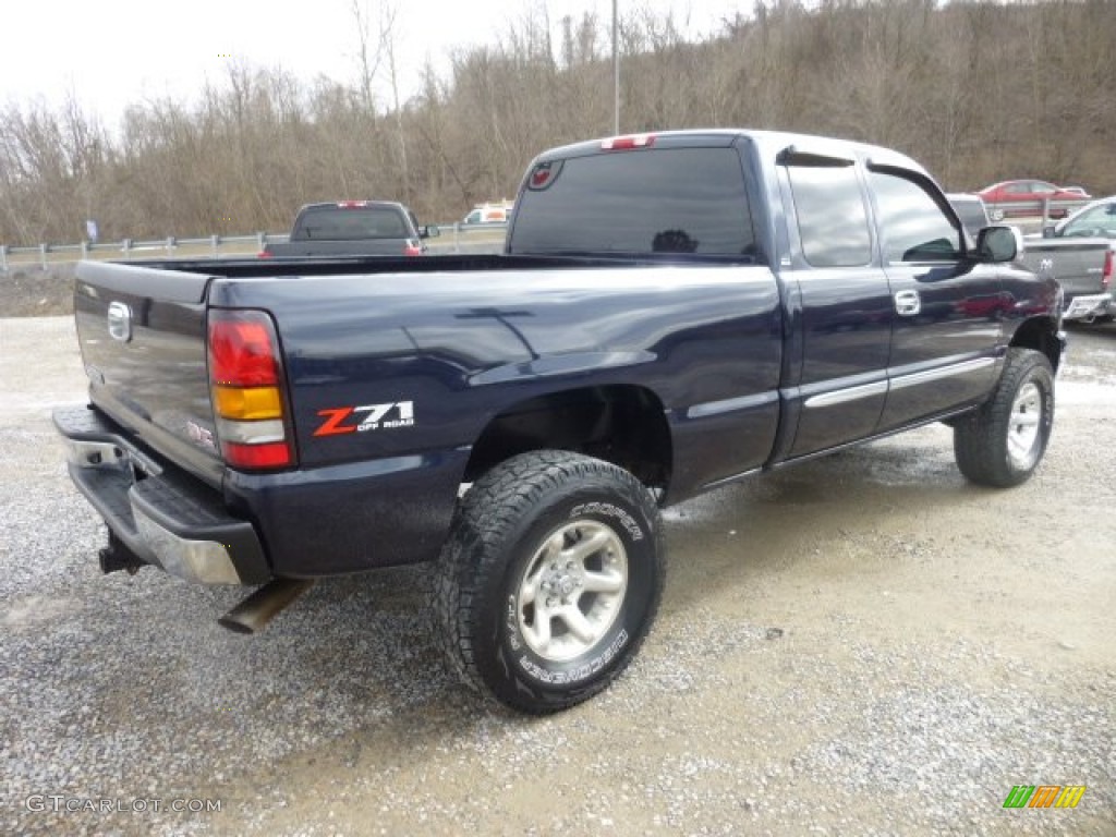 2005 Sierra 1500 SLE Extended Cab 4x4 - Deep Blue Metallic / Dark Pewter photo #7