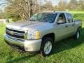 2007 Silver Birch Metallic Chevrolet Silverado 1500 LT Crew Cab 4x4  photo #1