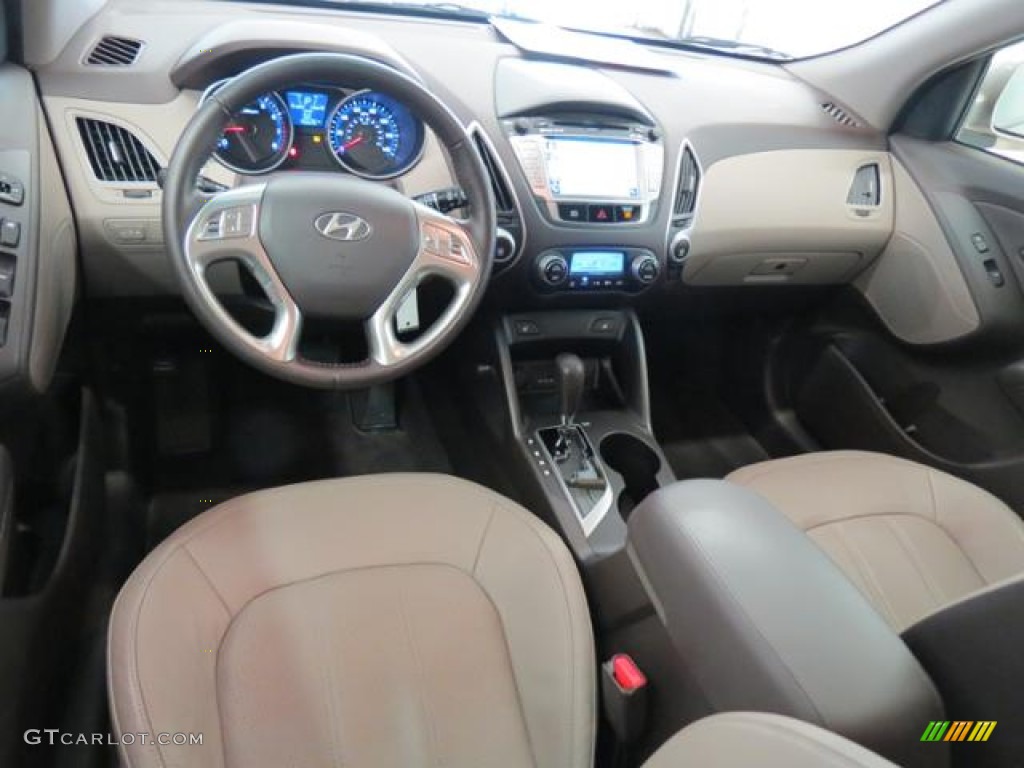 Taupe Interior 2012 Hyundai Tucson Limited Photo #77609319