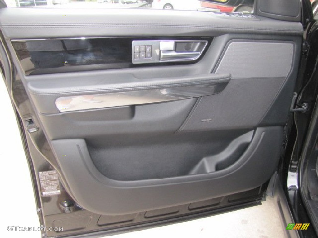 2010 Land Rover Range Rover Sport Supercharged Ebony/Lunar Stitching Door Panel Photo #77609532