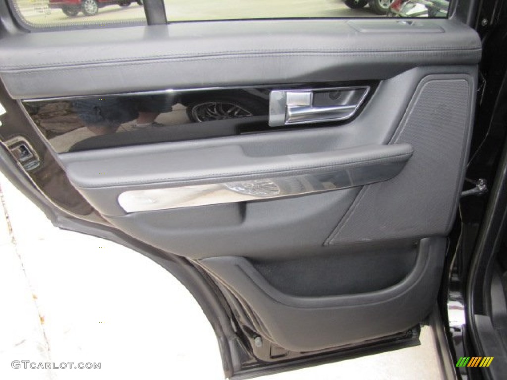 2010 Land Rover Range Rover Sport Supercharged Ebony/Lunar Stitching Door Panel Photo #77609551