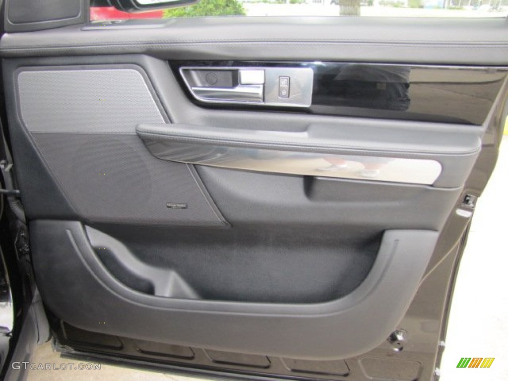 2010 Land Rover Range Rover Sport Supercharged Ebony/Lunar Stitching Door Panel Photo #77609570