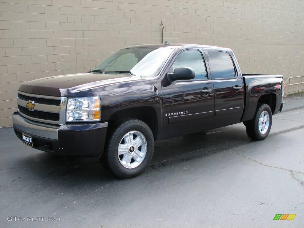 2008 Silverado 1500 LT Crew Cab 4x4 - Dark Cherry Metallic / Dark Titanium photo #2