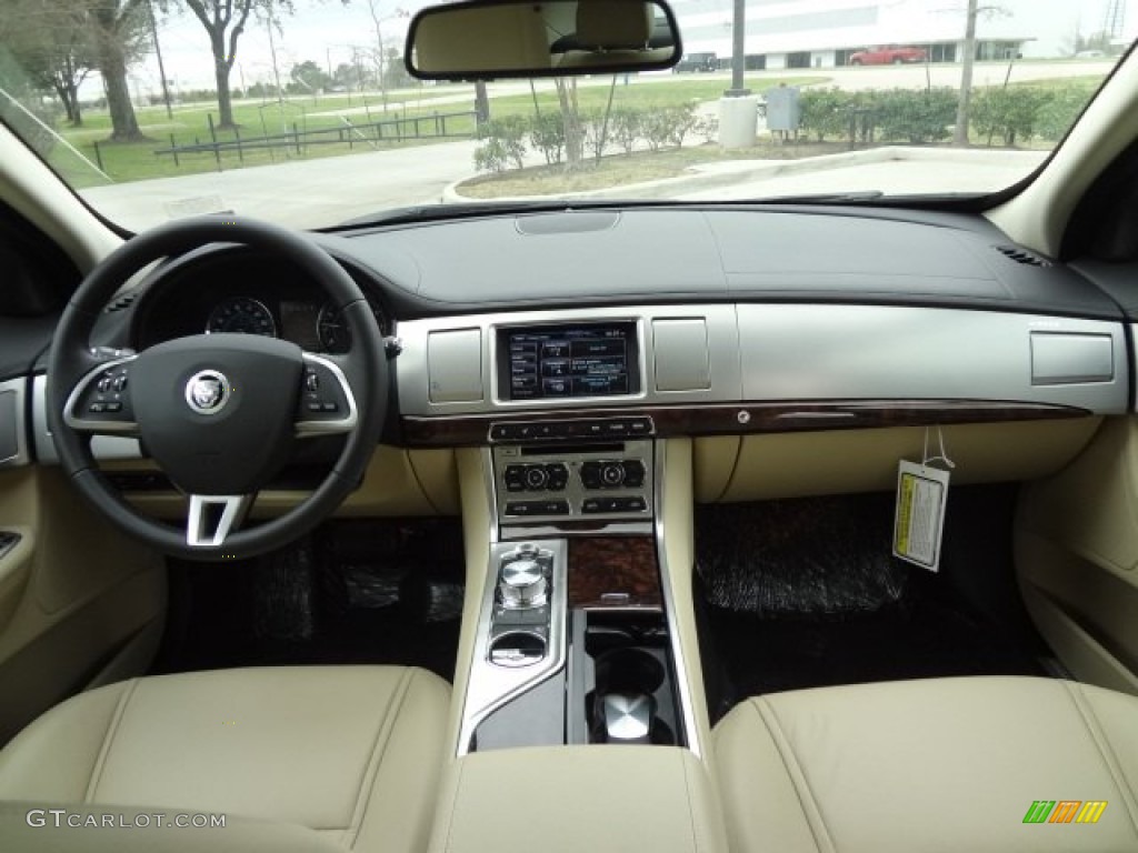 2013 Jaguar XF I4 T Barley/Warm Charcoal Dashboard Photo #77610690