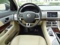 2013 Jaguar XF Barley/Warm Charcoal Interior Steering Wheel Photo