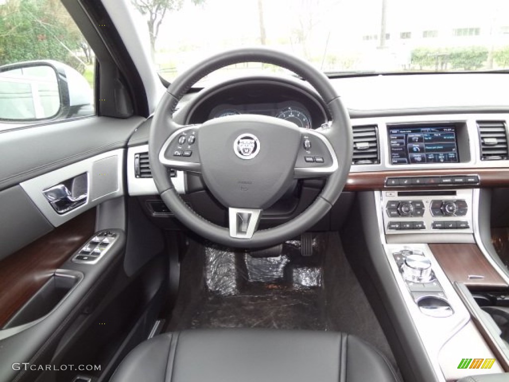 2013 Jaguar XF I4 T Warm Charcoal Dashboard Photo #77610813
