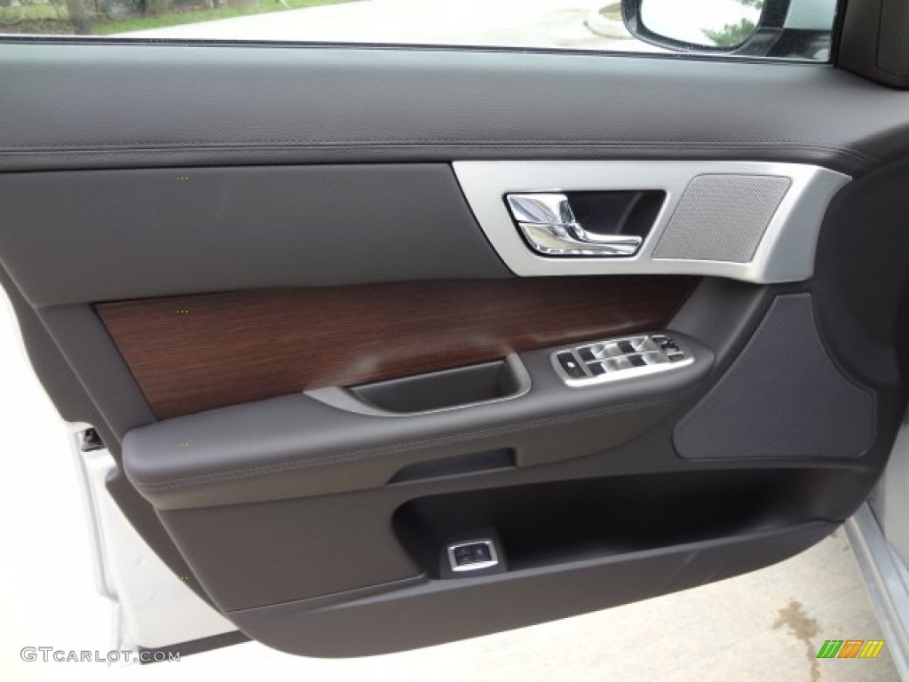 2013 Jaguar XF I4 T Warm Charcoal Door Panel Photo #77610819