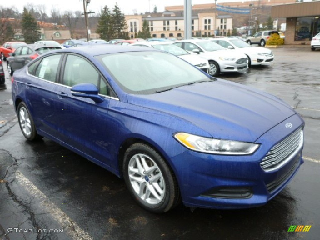 2013 Fusion SE - Deep Impact Blue Metallic / Dune photo #1