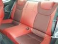 2013 Hyundai Genesis Coupe Red Leather/Red Cloth Interior Rear Seat Photo