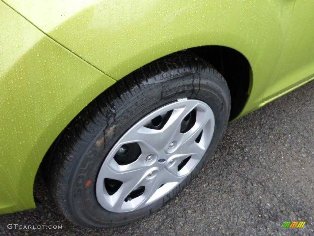 2013 Fiesta SE Sedan - Lime Squeeze / Charcoal Black/Light Stone photo #7
