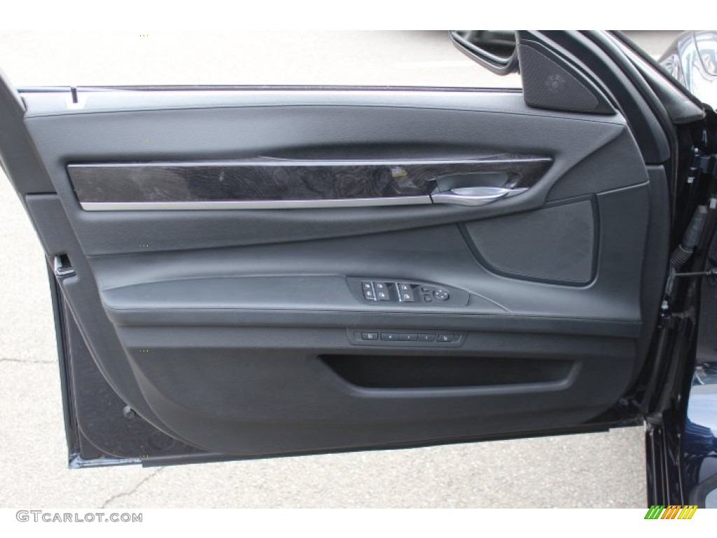 2012 BMW 7 Series 750i xDrive Sedan Black Door Panel Photo #77613194