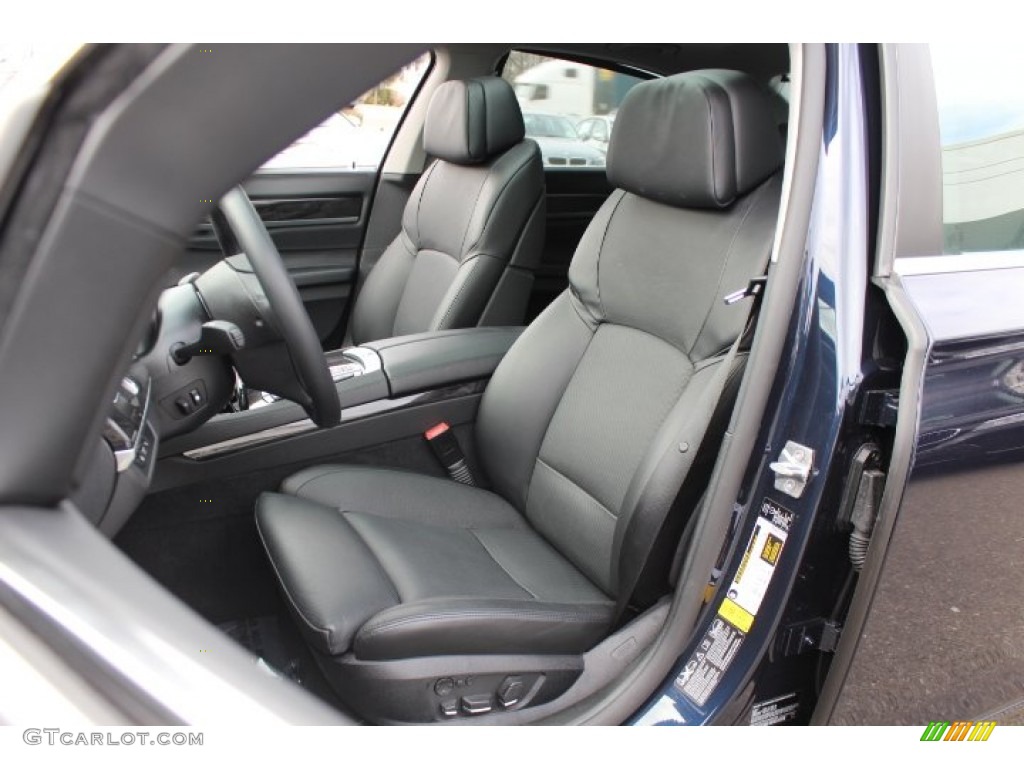 Black Interior 2012 BMW 7 Series 750i xDrive Sedan Photo #77613249