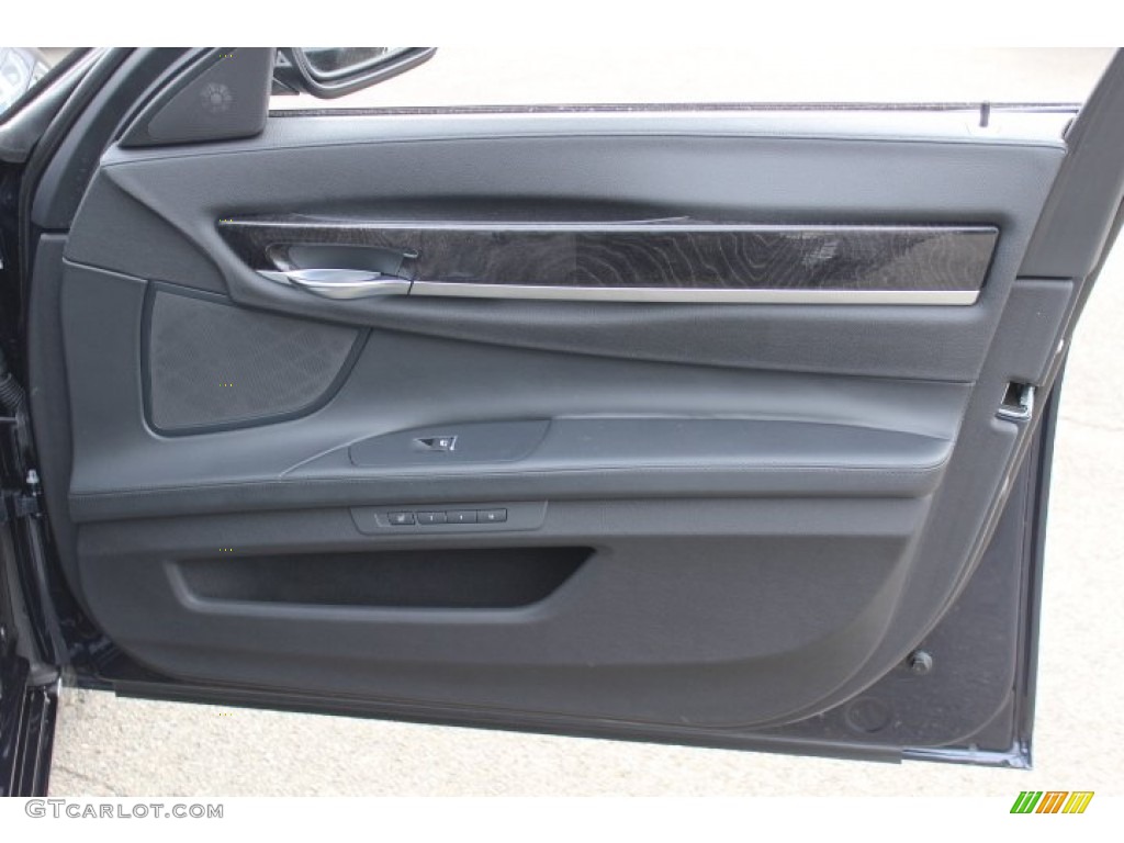 2012 BMW 7 Series 750i xDrive Sedan Black Door Panel Photo #77613467