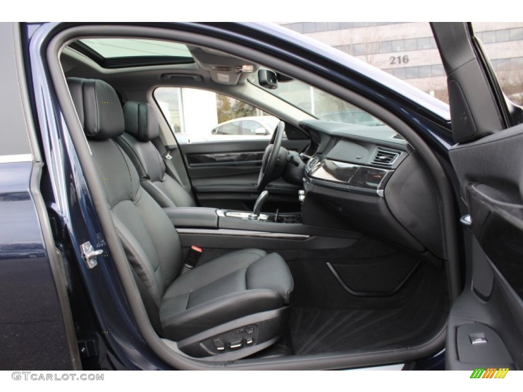 Black Interior 2012 BMW 7 Series 750i xDrive Sedan Photo #77613503