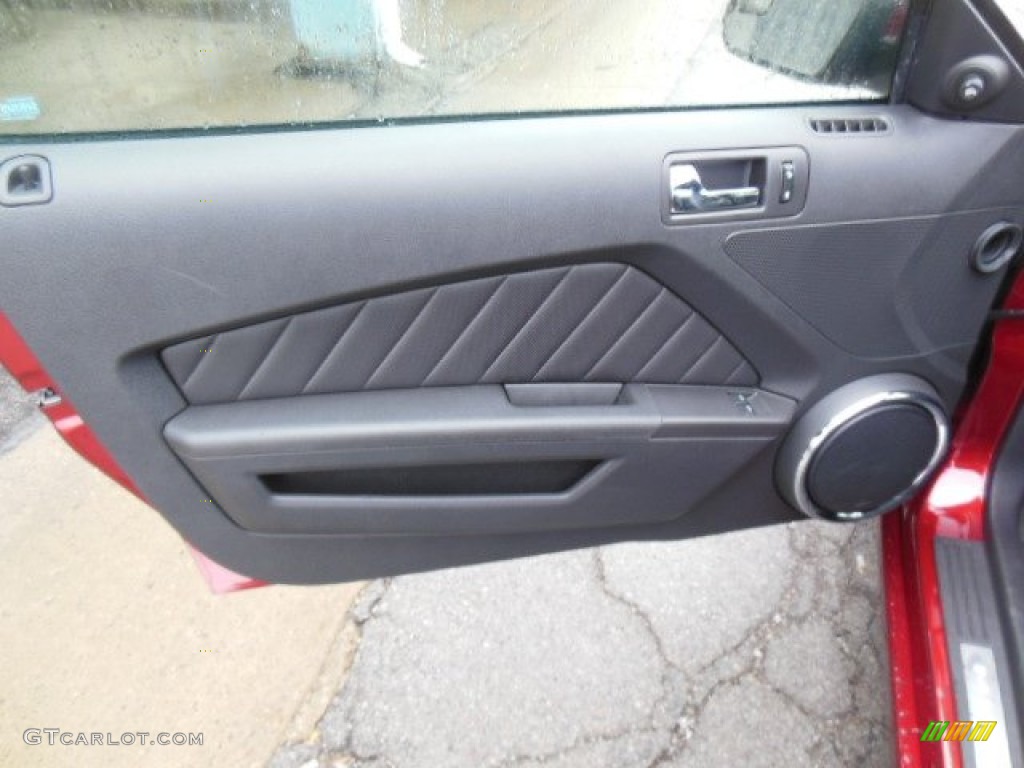 2014 Ford Mustang GT Premium Coupe Charcoal Black Door Panel Photo #77616173