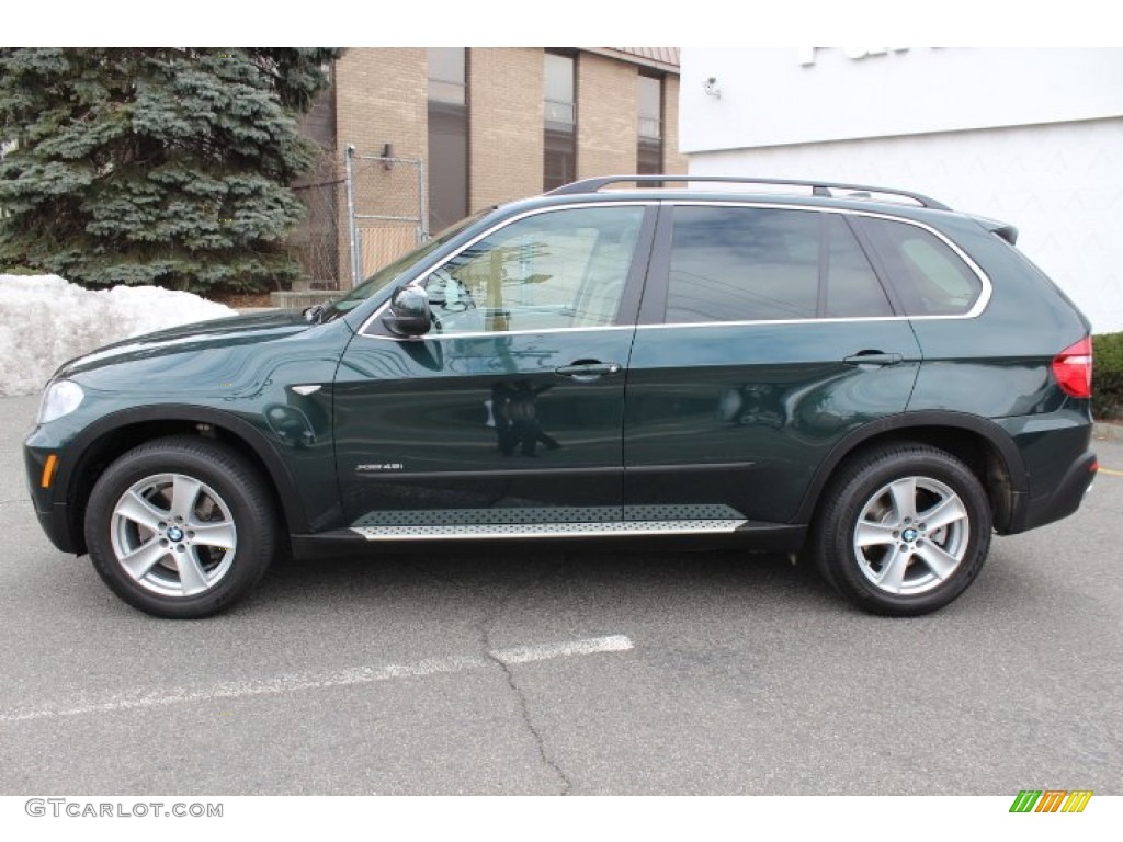 2010 X5 xDrive48i - Deep Green Metallic / Sand Beige photo #8