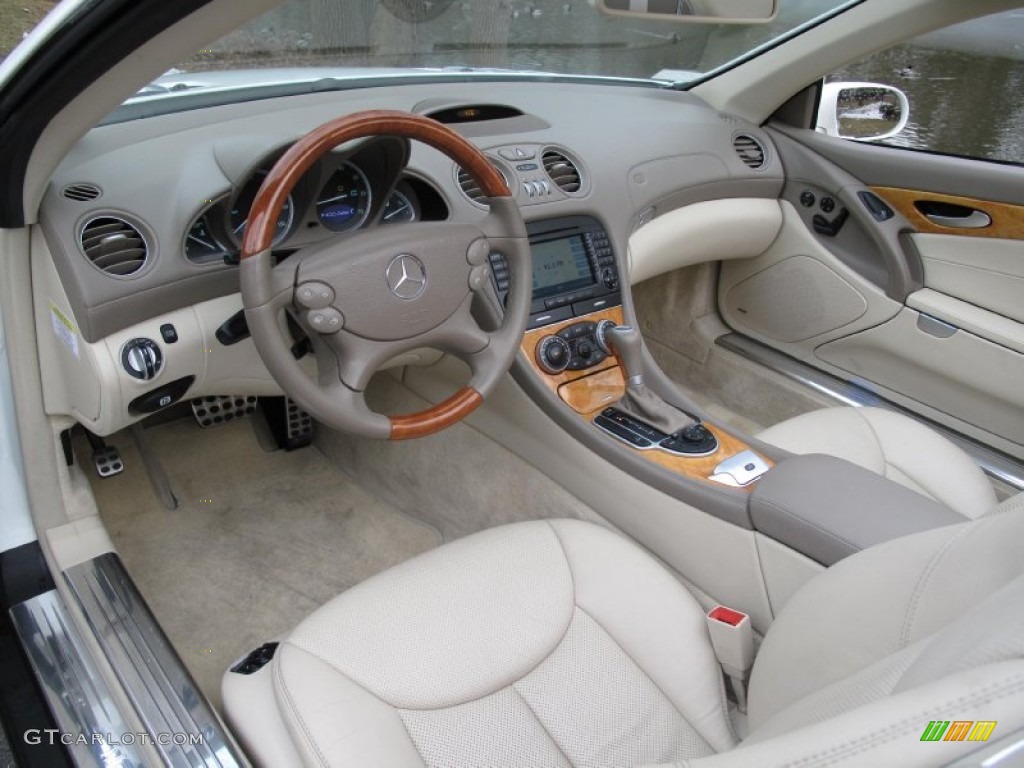 Stone Interior 2007 Mercedes-Benz SL 550 Roadster Photo #77617761