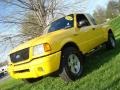 2002 Chrome Yellow Ford Ranger Edge SuperCab 4x4  photo #2