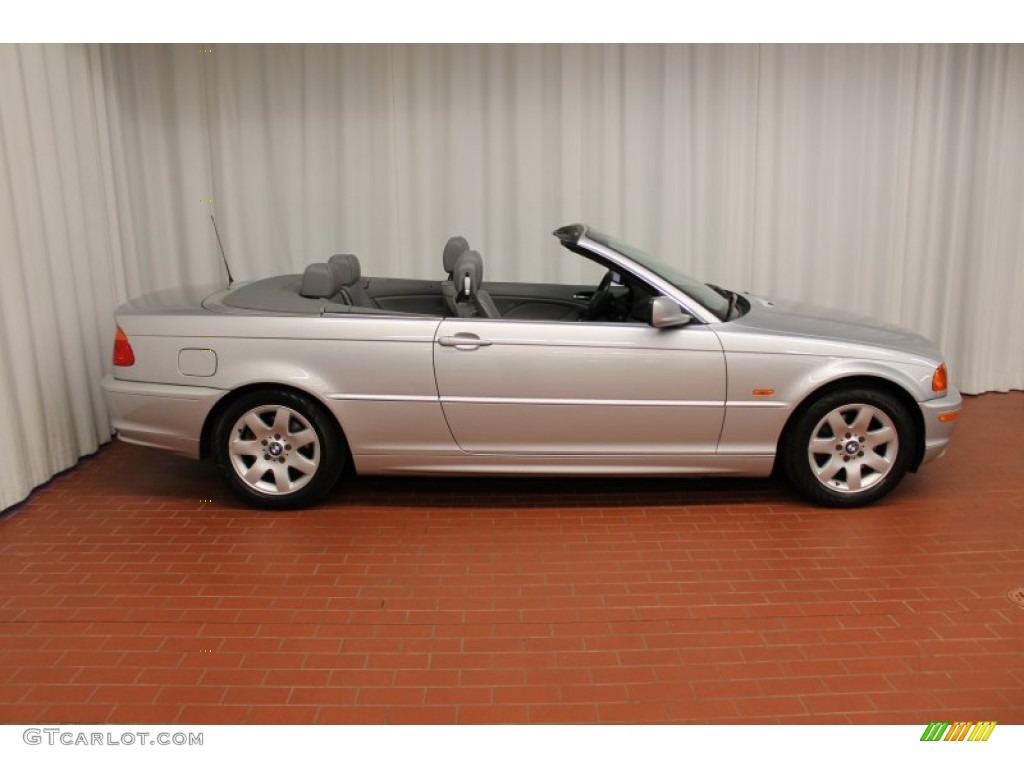 2001 3 Series 325i Convertible - Titanium Silver Metallic / Grey photo #4