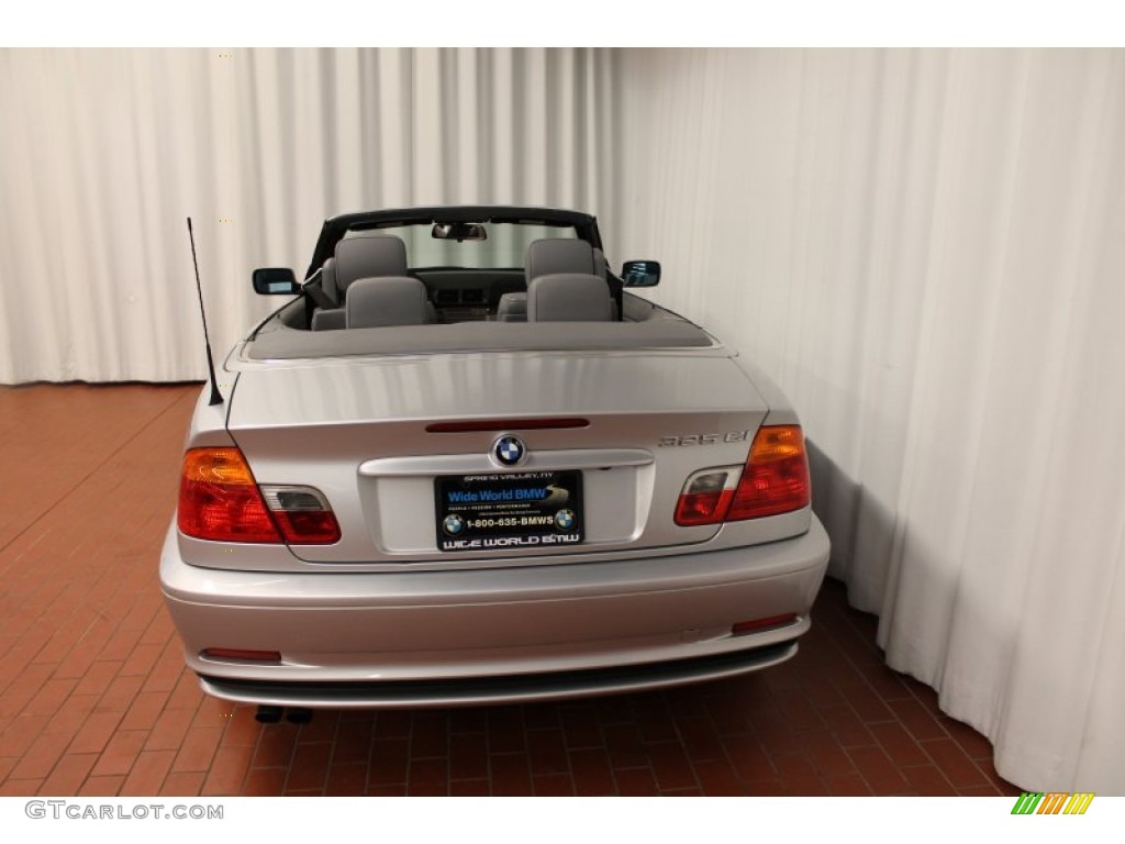 2001 3 Series 325i Convertible - Titanium Silver Metallic / Grey photo #6