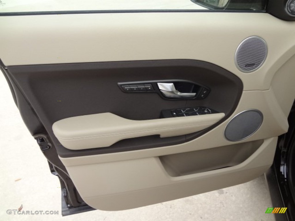 2013 Land Rover Range Rover Evoque Pure Almond/Espresso Door Panel Photo #77620643