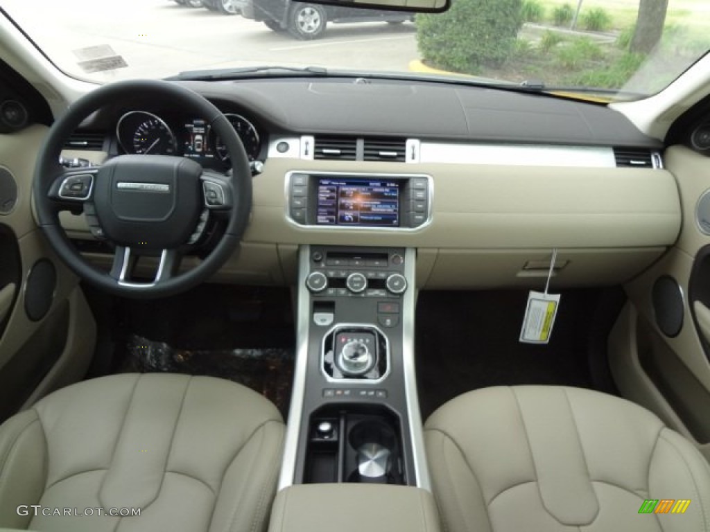 2013 Land Rover Range Rover Evoque Pure Almond/Espresso Dashboard Photo #77620844